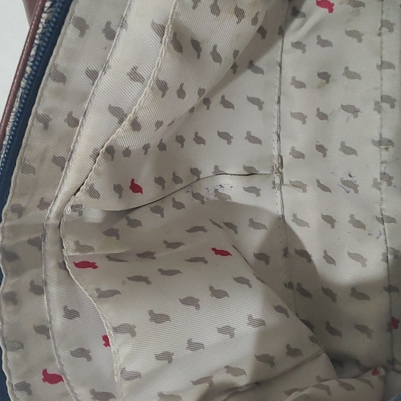 Sakroots Handbag Purse Straw and Fabric with gold accents - Picture 4 of 5